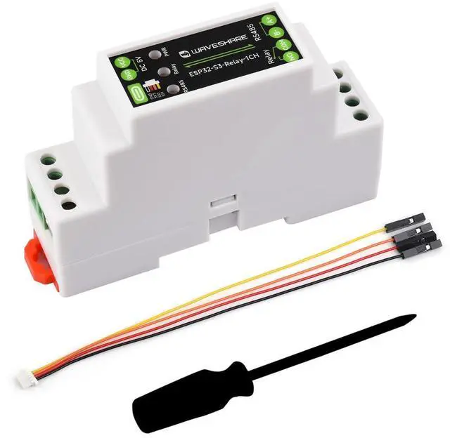 Main image of Industrial 1-Channel ESP32-S3 WiFi Relay Module, Wi-Fi/Bluetooth Support, Onboard RS485 Interface, Multiple Isolation Protection Circuits, Industrial-Grade Rail-Mount Enclosure