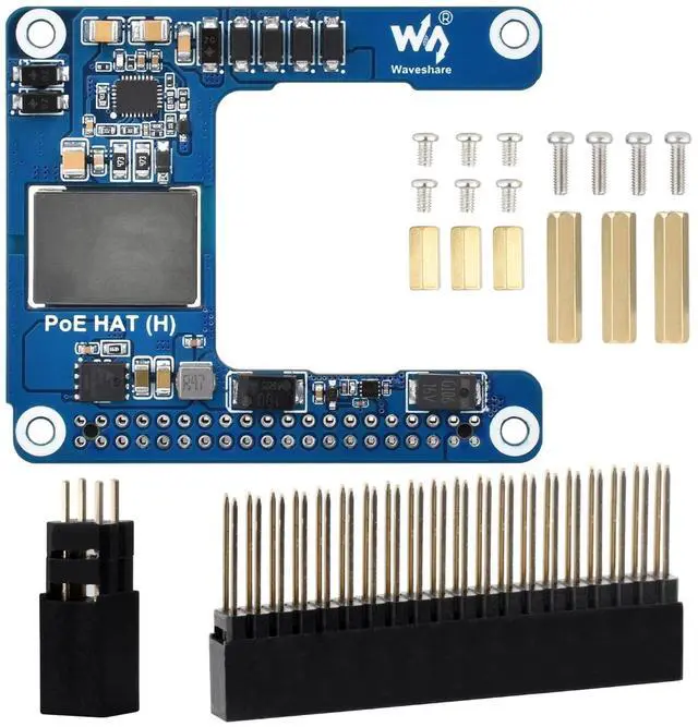 Main image of Power Over Ethernet HAT (H), Compatible with 5 / CM 5, 5V 5A Output, Stable Performance, Supports 802.3af/at Network, Isolated Switched-Mode Power Supply, PoE HAT, Board ONLY