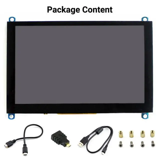 Alt view image 2 of 7 - 5inch Capacitive Touch Screen LCD Compatible with 5/4B/3B+/3A+/2B/B+/A+/Zero/Zero W/WH/Zero 2W CM3+/4 Series Boards 800×480 Resolution HDMI Supports Windows 11/10 / 8.1/8 / 7