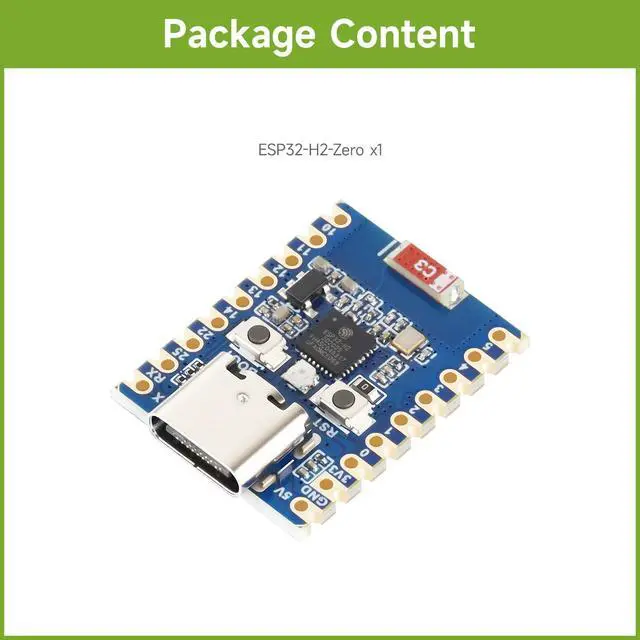Alt view image 2 of 6 - ESP32-H2 Mini Development Board with ESP32-H2FH4S, 96MHz Processor, 4MB Flash, Support BLE/Zigbee/Thread Wireless Communication