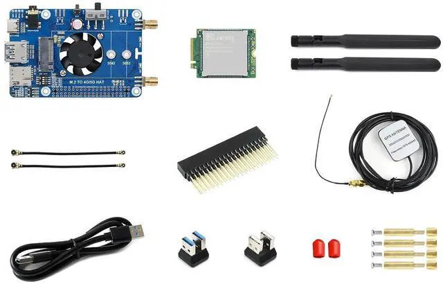 Main image of SIM7600G-H M.2 4G HAT, Compatible with 5/4B/3B/Zero/Zero W/Zero 2W/Pico/Pico W/Pico WH, LTE CAT4 High Speed Global Coverage Multi Band 4G/3G/2G, GNSS