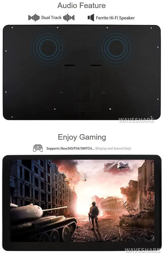 Alt view image 7 of 7 - 15.6inch Capacitive Touch Screen LCD with Case Compatible with 4B/3B+/3A+/2B/B+/A+/Zero/Zero W/WH/Zero 2W CM3+/4 1920×1080 Resolution HDMI IPS Supports Jetson Nano/Windows