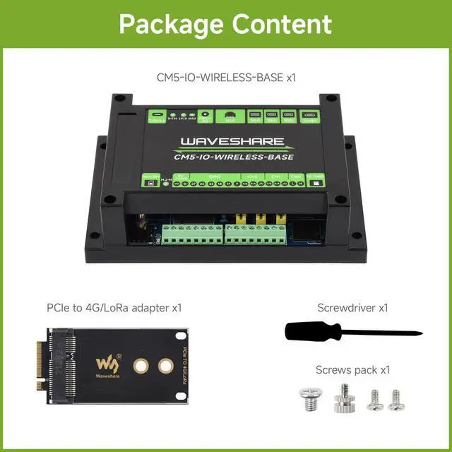 Alt view image 2 of 7 - Industrial IoT Wireless Expansion Board, Compatible with CM5, 4G/5G/LoRa, Gigabit Ethernet RJ45 Port, Dual MIPI interfaces, Supports 4K Output