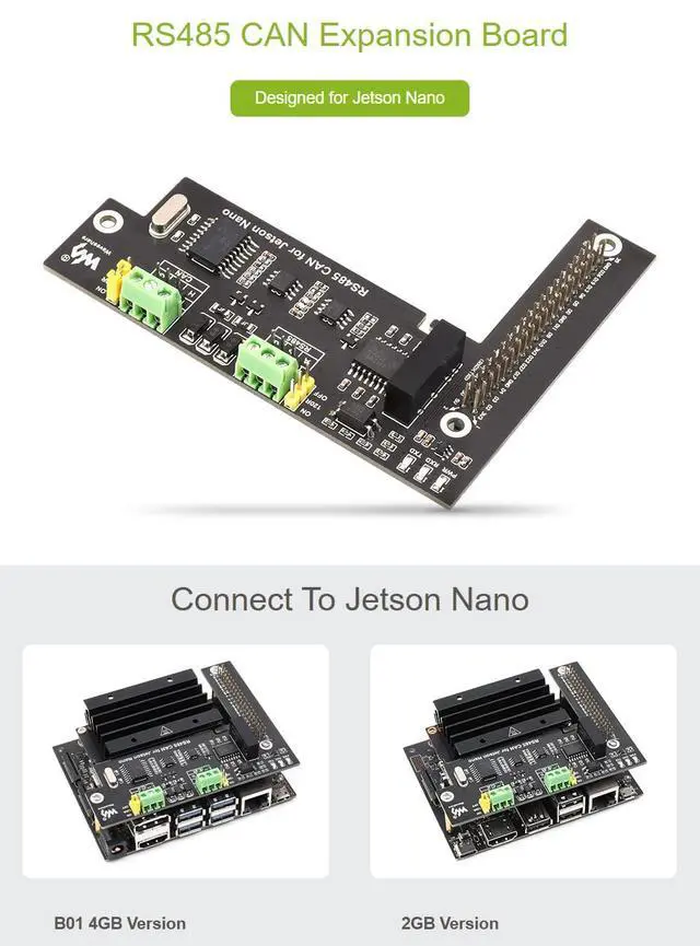Alt view image 3 of 7 - RS485 CAN Expansion Board for Jetson Nano Digital Isolation Built-in Protection Circuit Onboard CAN Controller/Transient Voltage Suppressor/Digital Isolation Chip