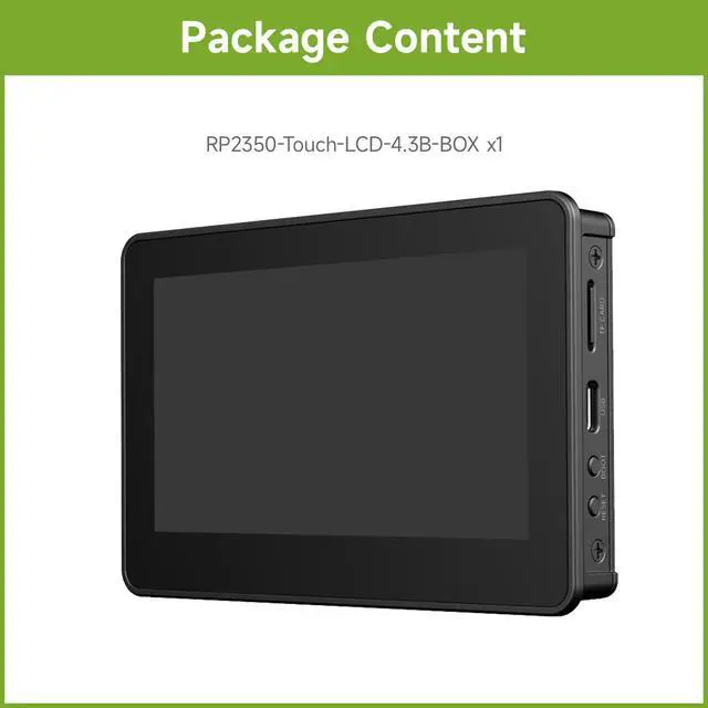 Alt view image 2 of 7 - RP2350 4.3inch capacitive Touch Display Development Board, 800 × 480, 65K Color, Supports Dual-core and Dual-Architecture, with Protective Case