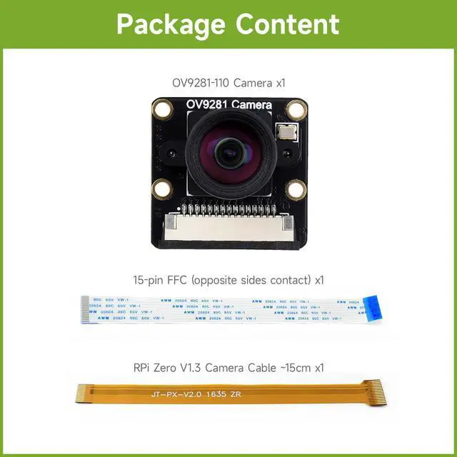 Alt view image 2 of 5 - OV9281-110 Mono Camera Compatible with Supports 4B /3B+ /3A+ /Zero/Zero 2 W and CM3/3+/4 Global Shutter 1MP