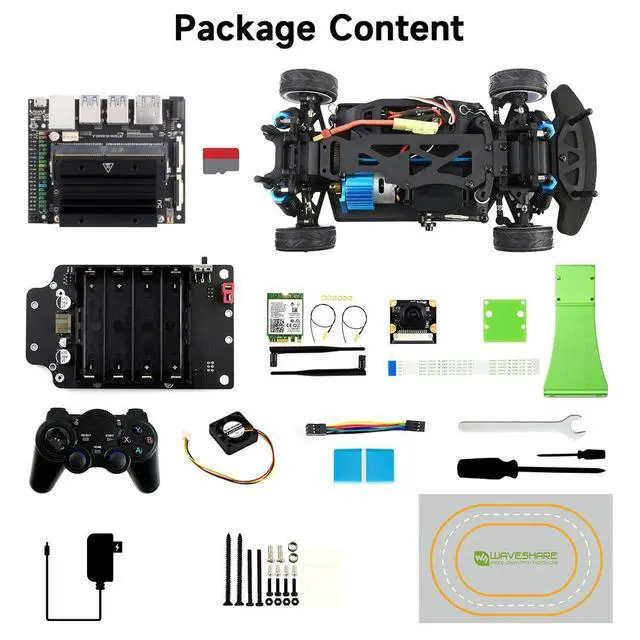Alt view image 2 of 7 - JetRacer Pro AI Kit, High Speed AI Racing Robot Powered By Jetson Nano, Include Jetson Nano Dev Kit 4GB (NOT Support Nano 2GB)