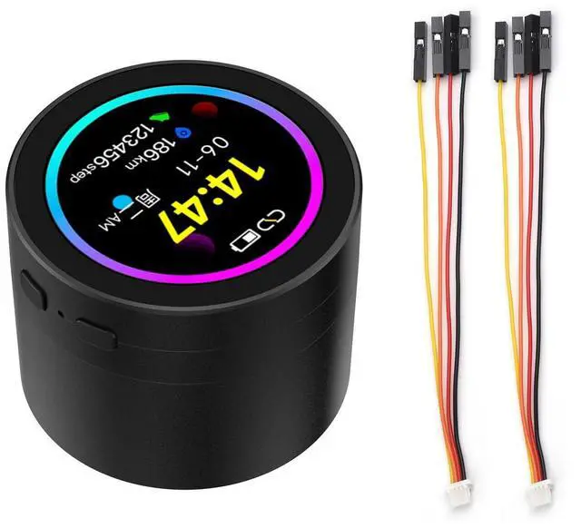 Main image of ESP32-S3 1.85inch Round LCD Development Board, 360×360, Supports Wi-Fi & Bluetooth BLE 5, AI Speech, Smart Speaker Box, ESP32 with Display, with Speaker Box, with BAT
