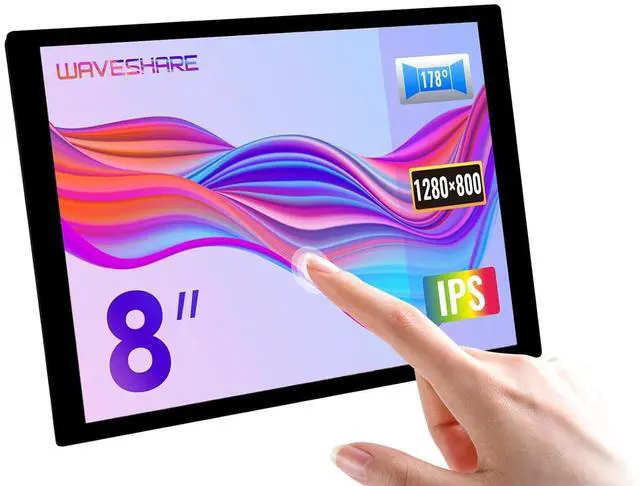 Main image of 8inch Capacitive Touch Display Compatible with 5/4B/3B+/3A+ and CM3/3+/4 1280×800 Resolution IPS DSI Interface