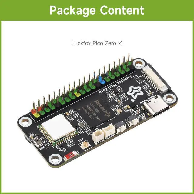Alt view image 2 of 7 - Luckfox Pico Zero Linux Micro Development Board, Powered by The Luckfox RV1106G3 Chip, Featuring 1 Tops of Computing Power, 8GB eMMC, and Integrated Wireless Module