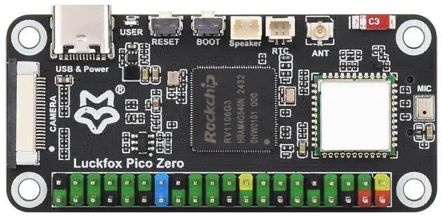 Main image of Luckfox Pico Zero Linux Micro Development Board, Powered by The Luckfox RV1106G3 Chip, Featuring 1 Tops of Computing Power, 8GB eMMC, and Integrated Wireless Module