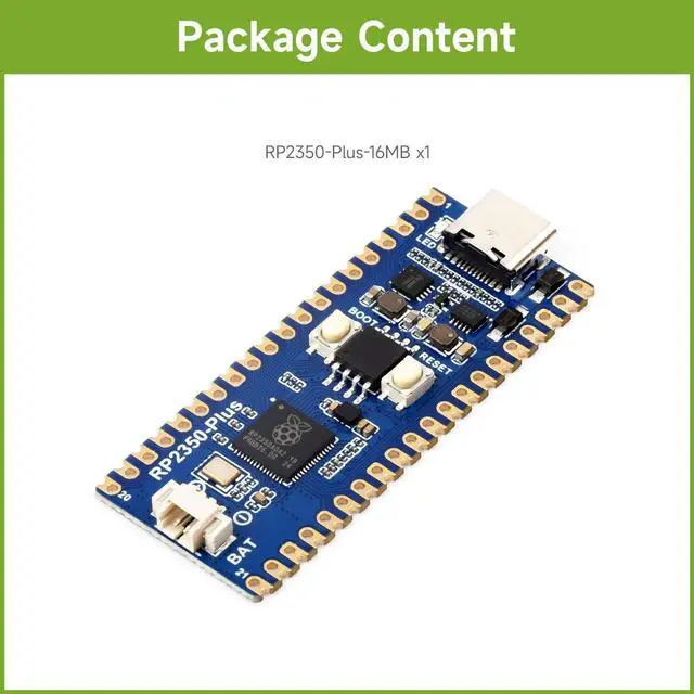 Alt view image 2 of 7 - RP2350-Plus Development Board, A Low-Cost, High-Performance Pico-Like MCU Board Based On RP2350A Dual-core & Dual-Architecture Microcontroller, 16MB