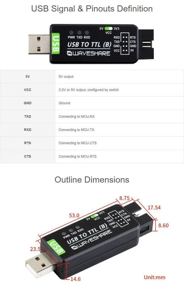 Alt view image 6 of 7 - Industrial USB to TTL Converter Original CH343G Onboard with Multi Protection Circuits Multi Systems Support