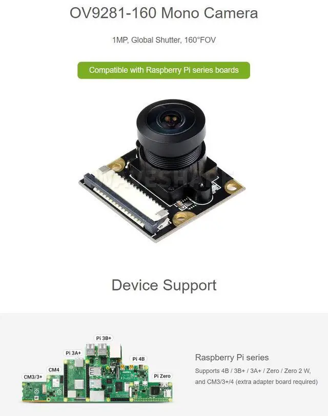 Alt view image 3 of 7 - SC3336 3MP Camera Module (B), with High Sensitivity, High SNR, and Low Light Performance, Compatible with LuckFox Pico Series Boards