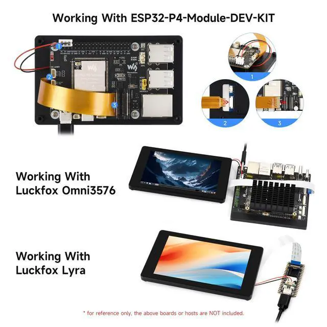 Alt view image 6 of 7 - 4inch DSI Capacitive Touch Display, Compatible with RPi 3A+/3B+/4B/5 480 × 800, IPS Display Panel, 5-Point Touch, Optical Bonding Toughened Glass Panel
