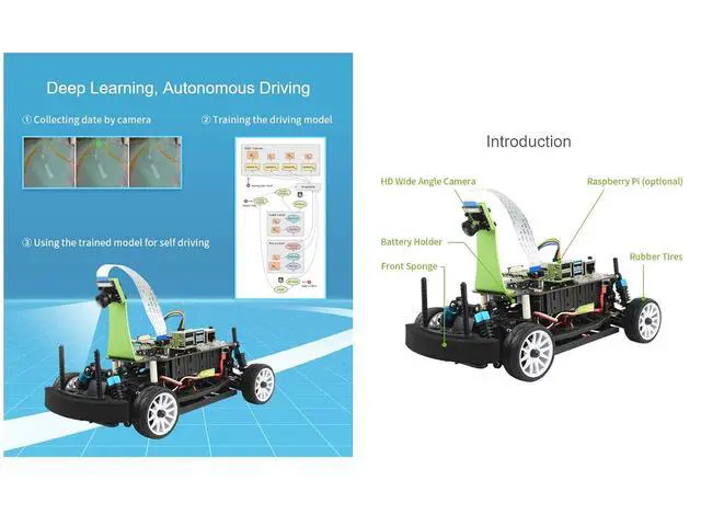 Alt view image 4 of 5 - PiRacer Pro AI Kit High Performance AI Robot Competitive Race car Deep Learning, Automatic Driving, Comes with Model B 4GB