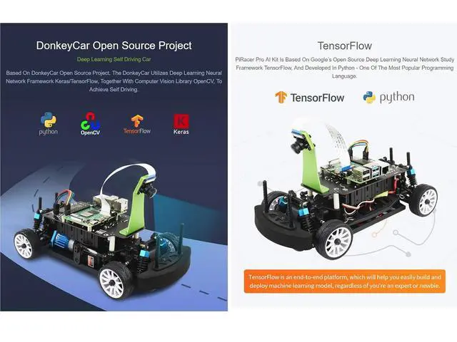 Alt view image 3 of 5 - PiRacer Pro AI Kit High Performance AI Robot Competitive Race car Deep Learning, Automatic Driving, Comes with Model B 4GB
