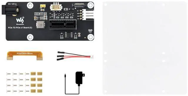 Main image of PCIe FFC Connector to Standard PCIe x1 Slot Adapter Board, Support 5, Compatible with PCIe X1, X4, X8, and X16 Interface Devices