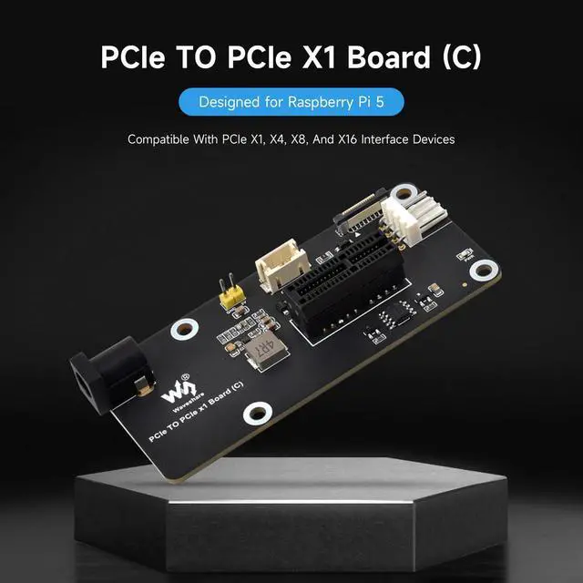 Alt view image 3 of 5 - PCIe FFC Connector to Standard PCIe x1 Slot Adapter Board, Support 5, Compatible with PCIe X1, X4, X8, and X16 Interface Devices