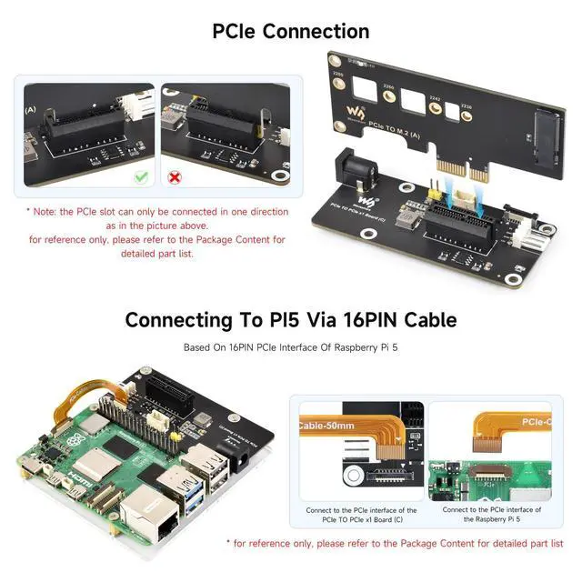 Alt view image 4 of 5 - PCIe FFC Connector to Standard PCIe x1 Slot Adapter Board, Support 5, Compatible with PCIe X1, X4, X8, and X16 Interface Devices
