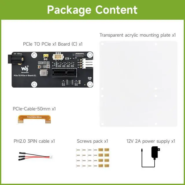 Alt view image 2 of 5 - PCIe FFC Connector to Standard PCIe x1 Slot Adapter Board, Support 5, Compatible with PCIe X1, X4, X8, and X16 Interface Devices