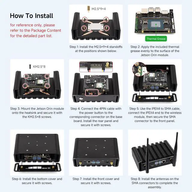 Alt view image 5 of 5 - Aluminum Alloy Cooling Case, for Jetson Orin Nano & Orin NX Kits