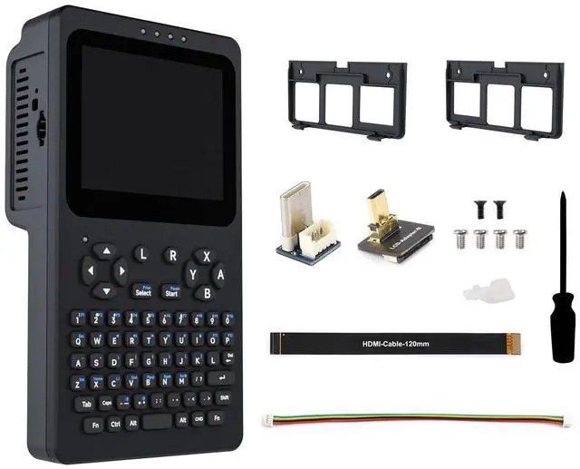 Main image of Portable Handheld Linux Terminal with 3.5inch Touch Display, 640 × 480, Optical Bonding, Compatible with Pi 4B/5 Portable Development & Debugging Devices, PocketTerm35 Host with Acce, No BAT
