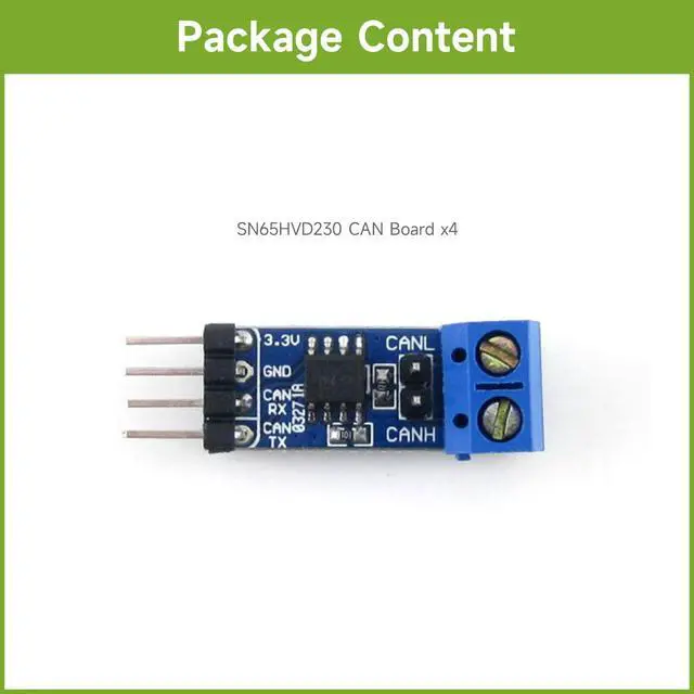 Alt view image 2 of 3 - 4PCS SN65HVD230 CAN Board Connecting MCUs to CAN Network Features ESD Protection Communication Evaluation Development Board 3.3V-4PCS Version