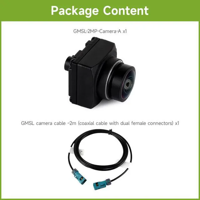 Alt view image 2 of 5 - 2MP GMSL Camera Module, Automotive-Grade Image Sensor, Built-in ISP, AA Lens, IP67 Protection Degree and More Durable