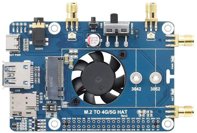 Main image of LTE Cat 6 Communication HAT Compatible with , LTE-A Global Multi-Band, GNSS Positioning, Comes with EM060K-GL Module