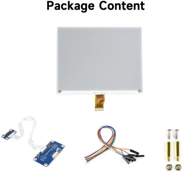 Alt view image 2 of 7 - 5.83inch E-Paper E-Ink Display HAT Compatible with 4B/3B+/3B/2B/B+/A+/Zero/Zero W/WH/Zero 2W Series Boards 648×480 Pixels Black/White Dual-Color SPI Interface