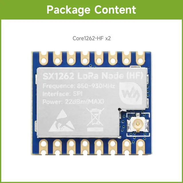 Alt view image 2 of 7 - 2PCS Core1262 HF LoRa Module, SX1262 Chip, Meshtastic Devices,Long-Range Communication, Anti-Interference, Suitable for Sub-GHz Band