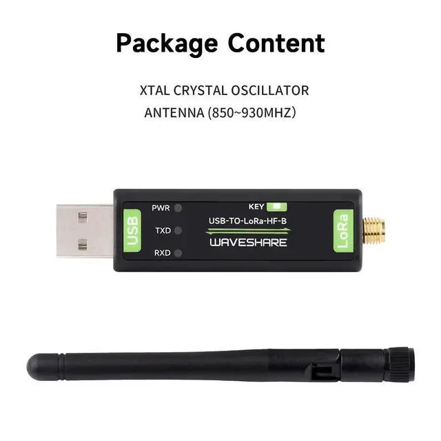 Alt view image 2 of 7 - USB to LoRa Data Transfer Module, Based On SX1262, Suitable for Data Acquisition in Industry and Agriculture-XTAL Crystal oscillator