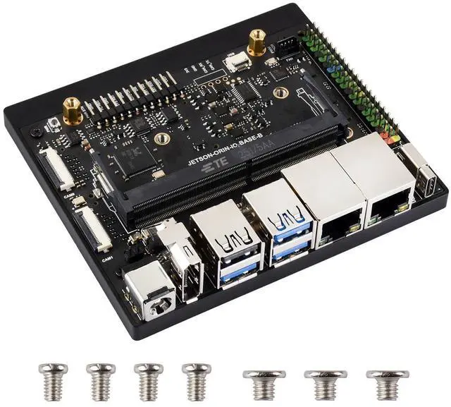 Main image of Jetson Orin Nano/NX Super Dual Ethernet Base Board Compatible with Jetson Orin Nano and Jetson Orin NX Modules, Designed for NV Jetson Orin Nano Super AI Development Kit