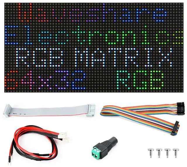 Main image of RGB Full-Color LED Matrix Panel, 2.5mm Pitch, 64×32 Pixels, Adjustable Brightness, GOB Version