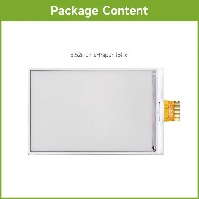 Alt view image 2 of 7 - 3.52inch e-Paper Display (B), e-Ink Display, 360x240, Red/Black/White, SPI Interface, Raw E-Paper, Without Driver Board