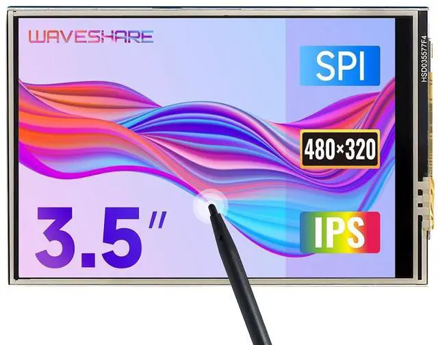 Main image of 3.5inch Resistive Touch Display, Compatible with 5/4B/3B/Zero/Zero W/Zero 2W/Pico/Pico W/Pico WH, 480×320, 125MHz High-Speed SPI
