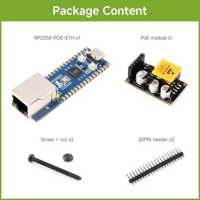 Alt view image 2 of 7 - RP2350-POE-ETH-Kit, Dual Core and Architecture
