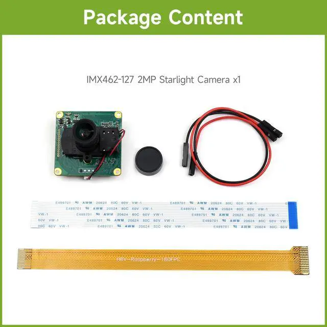 Alt view image 2 of 7 - IMX462-127 IR-Cut Starlight Camera Sensor Compatible with 4B/3B+/3A+/Zero/Zero 2 W/CM3/3+/4 Onboard ISP Fixed-Focus 2MP Supports Jetson Nano 1920×1080 PIXELS-127.9°Field of View