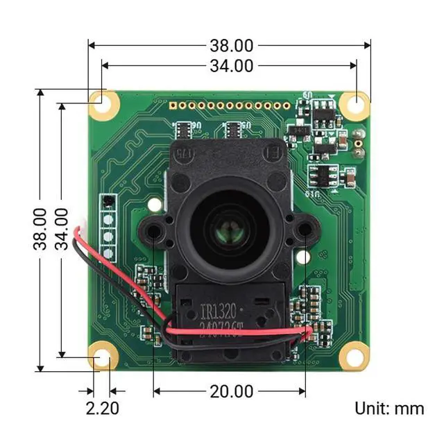 Alt view image 7 of 7 - IMX462-127 IR-Cut Starlight Camera Sensor Compatible with 4B/3B+/3A+/Zero/Zero 2 W/CM3/3+/4 Onboard ISP Fixed-Focus 2MP Supports Jetson Nano 1920×1080 PIXELS-127.9°Field of View