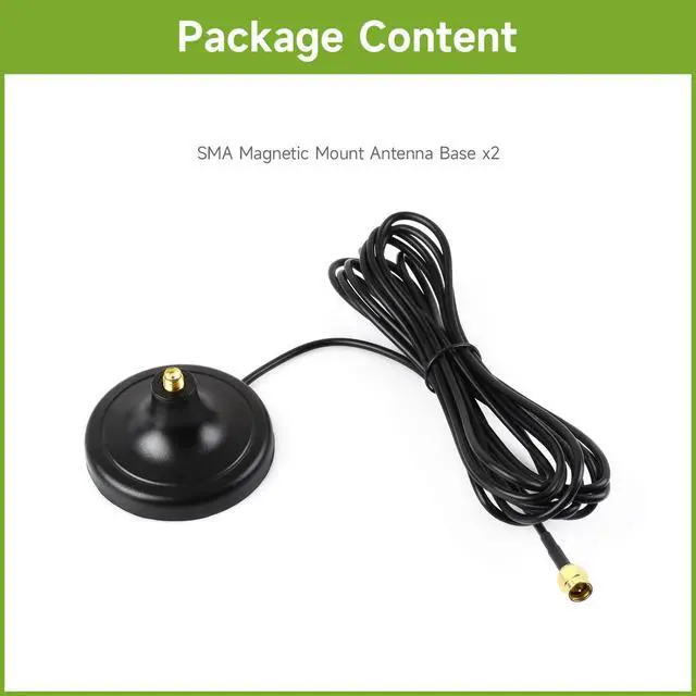 Alt view image 2 of 4 - 2PCS SMA Magnetic Mount Antenna Base, SMA Connector, 3m coaxial Cable, Compatible with Multiple GNSS Positioning modules