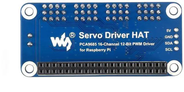 Main image of Servo Driver Hat for 3B+ 3B 2B Zero WH Zero W Zero 16 Channel PWM Outputs 12 Bit Resolution I2C Interface