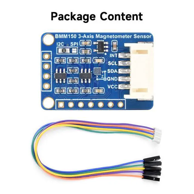 Alt view image 2 of 7 - BMM150 3-Axis Magnetometer Sensor, Compatible with 5/4B/3B/Zero/Zero W/Zero 2W/Pico/Pico W/Pico WH, Digital Compass Sensor, Magnetic Field Measurement
