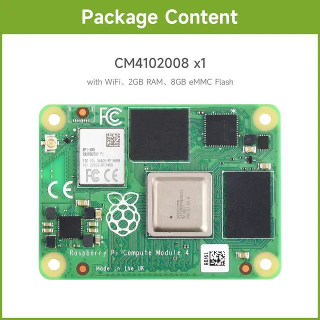 Alt view image 2 of 7 - Compute Module 4 Package, Bundle with Official CM4102008, an an-Tenna Kit and a HEATSINK (3 Items)