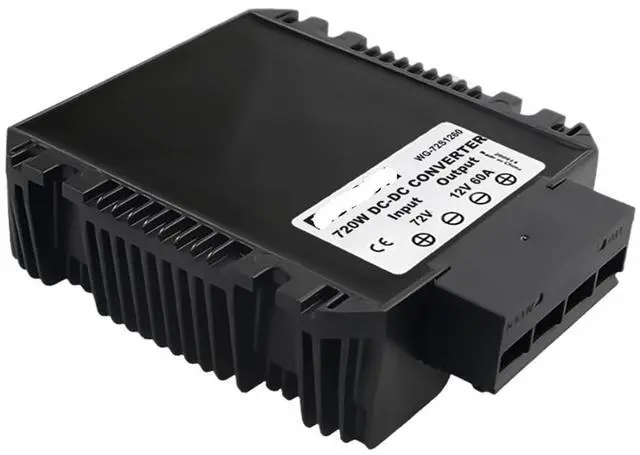 Alt view image 5 of 6 - Step-Down 24V 36V 48V 60V 72V to 12V 60A DC/DC Converter Regulator 18-90V Buck to 12 Volt Golf Cart Truck EV Power Supply