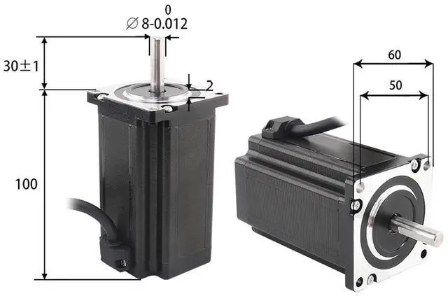 Alt view image 2 of 2 - Nema 24 Stepper Motor 60HS100 Motor 4-Lead 3.5N.M 4.0A Stepper Motor