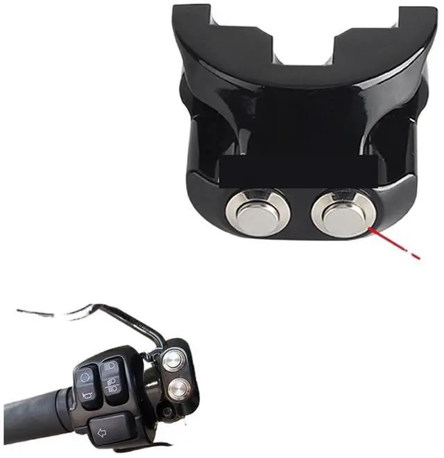 Main image of Motorcycle 1" Handlebar Button Air Ride Suspension Control Switch(Reset N Lock Black)
