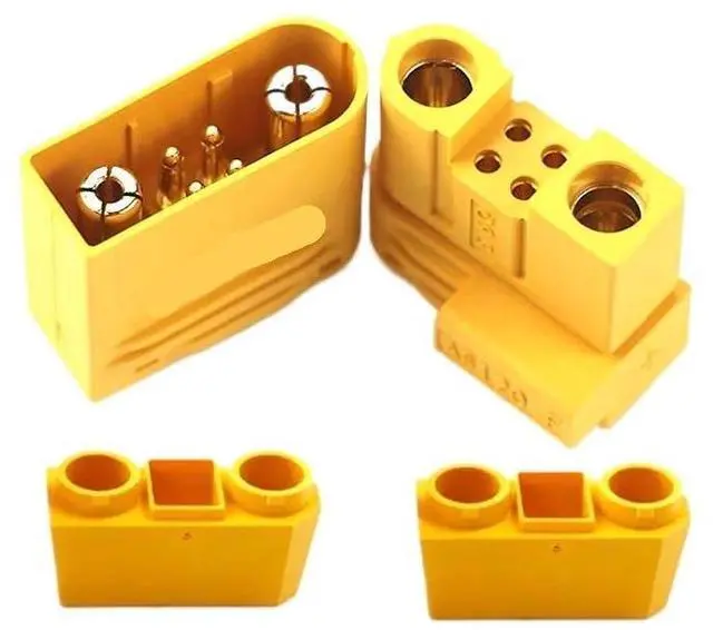 Alt view image 2 of 7 - XT120 Lithium charg*/ing Plug 2+6 60A High Current Male Female 2+4 with Signal Pin Model Aircraft Solder Wire Connector(Male)