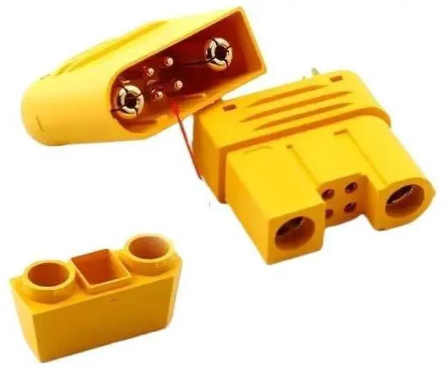 Alt view image 3 of 7 - XT120 Lithium charg*/ing Plug 2+6 60A High Current Male Female 2+4 with Signal Pin Model Aircraft Solder Wire Connector(Male)