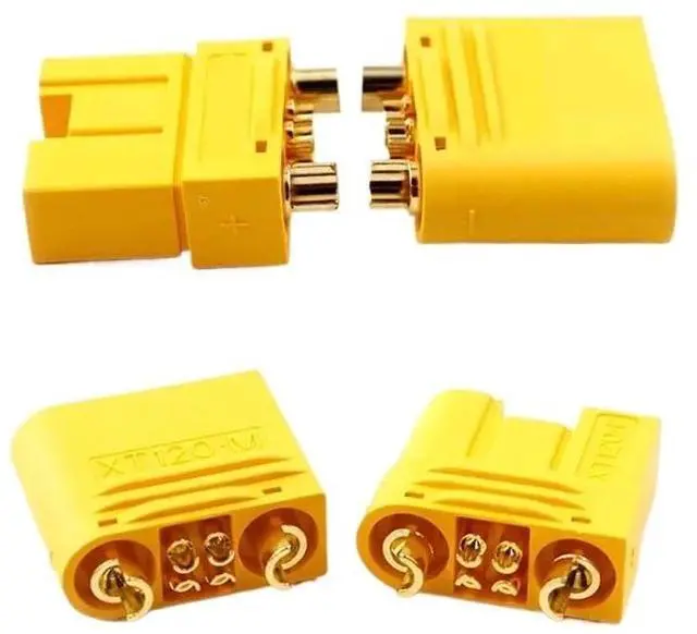 Alt view image 6 of 7 - XT120 Lithium charg*/ing Plug 2+6 60A High Current Male Female 2+4 with Signal Pin Model Aircraft Solder Wire Connector(Male)